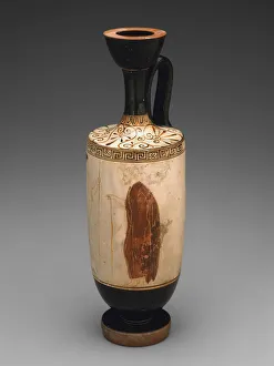 Walking Stick Collection: Lekythos (Oil Jar), 445-440 BCE. Creator: Achilles Painter
