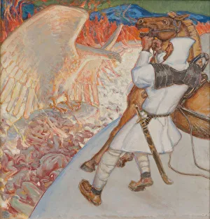 Kalevala Prints: Lemminkainen at the River of Tuonela, 1920