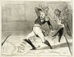 L'Empereur Nicolas travaillant dans son cabinet, 1850. Creator: Honore Daumier