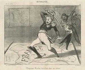 Attack Prints: L'Empereur Nicolas travaillant dans son cabinet