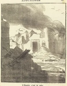 Newsprint Prints: L'empire c'est la paix, 1870. Creator: Honore Daumier