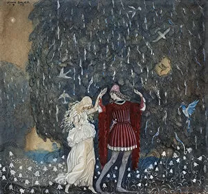 Among Gnomes And Trolls Gallery: Lena Dances with the Knight. Among Gnomes and Trolls, 1915
