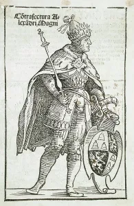 Full Length Figure of Alexander the Great (recto), 16th century. Creator: Unknown