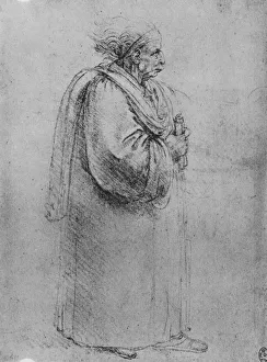 Whole Length of an Old Man in Profile to the Right, c1480 (1945). Artist: Leonardo da Vinci