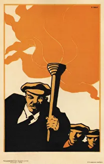 Moor Prints: Lenin, 1919. Artist: Moor, Dmitri Stachievich (1883-1946)