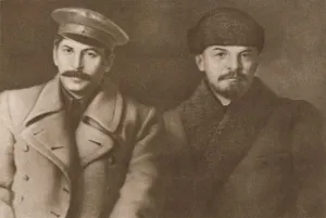 Communism Prints: Lenin and Stalin, March 1919, (1939). Creator: Unknown