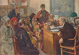 Communism Prints: Lenin Talking To Peasants, (1939). Creator: M Sokolov