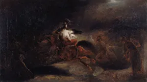 Scheffer Prints: Lenore. The dead travel fast, c. 1830. Creator: Scheffer, Ary (1795-1858)