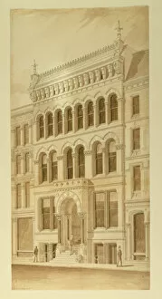 Elevation Collection: Lenox Building, Chicago, Illinois, Perspective, 1872. Creator: Carter Drake and Wight