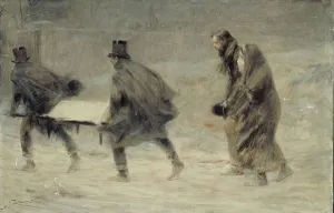 Chartran Theobald Prints: L'enterrement, 1892. Creator: Theobald Chartran