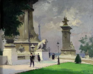 8th Arrondissement Prints: L'Entrée du Pont Alexandre III, 1920. Creator: Jules Ernest Renoux