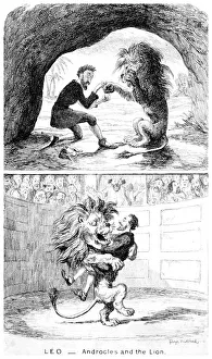 Friend Prints: Leo - Androcles and the Lion, 19th century. Artist: George Cruikshank