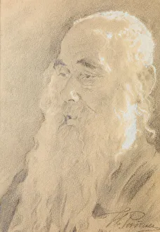 Leo Tolstoy. Yasnaya Polyana, 1891. Creator: Repin, Ilya Yefimovich (1844-1930) Leo Tolstoy. Yasnaya Polyana, 1891. Creator: Repin, Ilya Yefimovich (1844-1930)