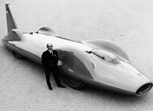 Campbell Prints: Leo Villa with the 1964 Bluebird, (c1964?)