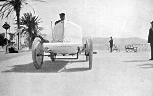 Leon Serpollet in his Gardner-Serpollet steam car, Nice, 1903