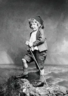 Leonard Prints: Leonard Schuster standing on a rock