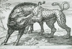 Leopard Prints: A Leopard Fighting a Boar, 1610. Creator: Hendrick Hondius I