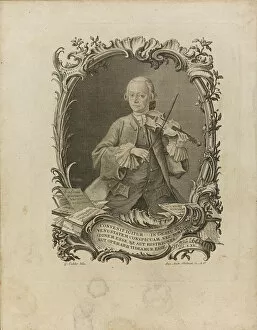 Leopold Mozart. Frontispiece of the Versuch einer grundlichen Violinschule, 1756