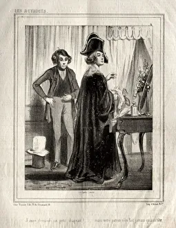 Les Actrices: Javais demande un petit chapeau!, 1843. Creator: Paul Gavarni (French, 1804-1866)