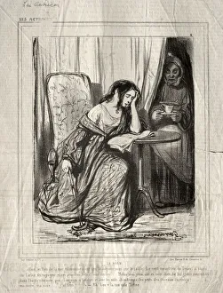 Les Actrices: Le Role, 1843. Creator: Paul Gavarni (French, 1804-1866)