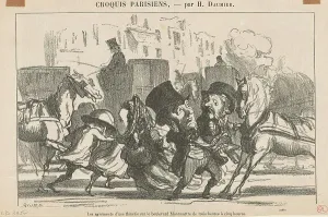 Strolling Prints: Les agréments d'une flanerie... 19th century. Creator: Honore Daumier