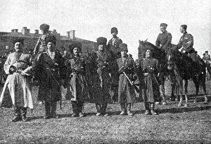 Les Aigles du Tsar; Officiers cosaques du corps des Partisans, 1915. Creator: L.H Grondijs