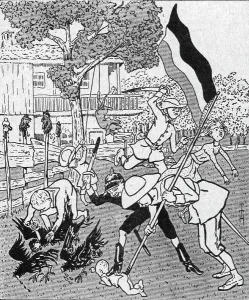 Line Drawing Prints: Les allemands peints par eux-memes et par les neutres; les enfants du commandant