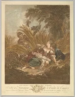 Interrupted Collection: Les Amans Surpris (The Surprised Lovers), 18th century. Creator: Rene Gaillard