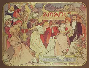 Mucha Prints: Les Amants, 1895. Creator: Mucha, Alfons Marie (1860-1939)