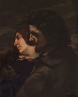 Artists Mistress Prints: Les amants dans la campagne. Sentiments du jeune âge, c.1844. Creator: Gustave Courbet