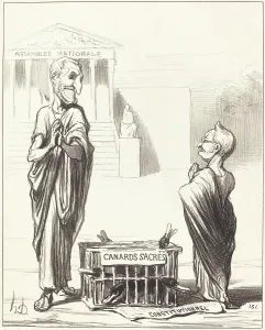 Sacred Prints: Les Augures de l'Empire s'appretant a consulter les entrailles des canards sacres