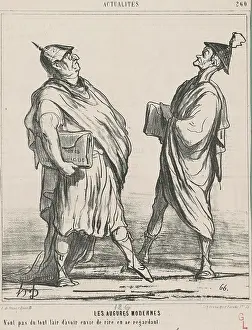 Actualites Prints: Les augures modernes, 1867. Creator: Honore Daumier