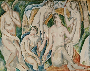 Bather Prints: Les baigneuses, c1908. Creator: Andre Derain