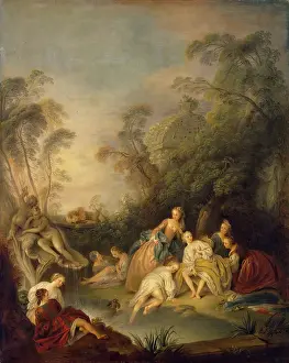 Fountain Prints: Les Baigneuses (Women Bathing), 1717. Creator: Jean-Baptiste Pater