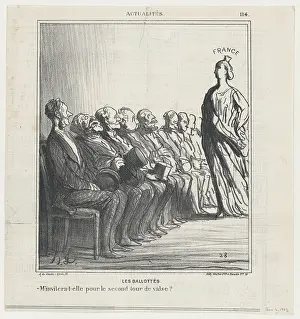 Election Prints: Les Ballottes, 1869. Creator: Honore Daumier