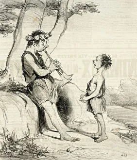 Publius Vergilius Maro Prints: Les Bergers de Virgile, 1842. Creator: Honore Daumier