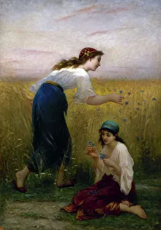 Victor Marie Hugo Prints: Les Bleuets, c.1882. Creator: Charles Zacharie Landelle