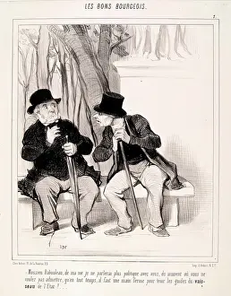 Arguing Prints: Les Bons Bourgeois. -Mossieu Rabouleau, .. 1848. Creator: Honore Daumier
