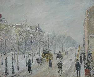 1879 Prints: Les Boulevards, exterieurs, effet de neige, 1879. Creator: Pissarro, Camille (1830-1903)