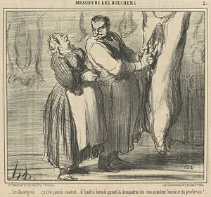 Butchers Prints: Les bourgeois... 19th century. Creator: Honore Daumier