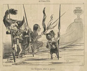 Rulers Prints: Les burgraves allant en guerre, 19th century. Creator: Honore Daumier