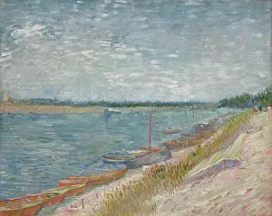 Vincent Prints: Les canots amarres, 1887. Creator: Gogh, Vincent, van (1853-1890)