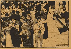Lix Vallotton Prints: Les Chanteurs (The Singers), 1893. Creator: Felix Vallotton
