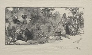 Les Charbonniere, 1887. Creator: Auguste Louis Lepere (French, 1849-1918)