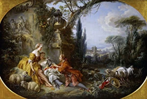 Amorous Gallery: Les Charmes de la vie champetre (Delights of country life). Artist: Boucher, Francois (1703-1770)