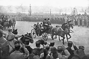 Albert I Prints: Les chefs d'etat Allies a Paris; La victoria du roi des Belges et du president de la Repub