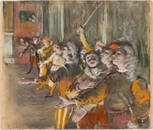 Pastel On Paper Gallery: Les Choristes (The Chorus Singers), 1877. Creator: Degas, Edgar (1834-1917)