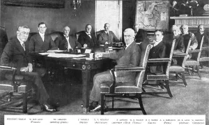 William Gibbs Mcadoo Junior Prints: Les collaborateurs du president Wilson; Le president Wilson et ses ministres