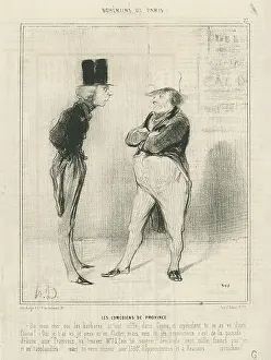Speaking Prints: Les comediens de province, 1842. Creator: Honore Daumier