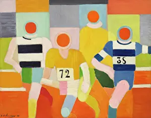 Delaunay Prints: Les Coureurs (The Runners), 1930. Creator: Delaunay, Robert (1885-1941)